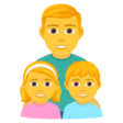 Family: Man, Girl, Boy on JoyPixels