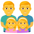 Family: Man, Man, Girl, Girl on JoyPixels