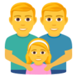 Family: Man, Man, Girl on JoyPixels
