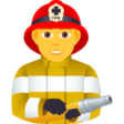 Man Firefighter on JoyPixels