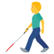 Man With White Cane on JoyPixels