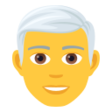 Man: White Hair on JoyPixels