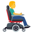 Man In Motorized Wheelchair Facing Right on JoyPixels