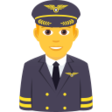 Man Pilot on JoyPixels