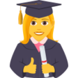 Woman Student on JoyPixels