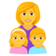 Family: Woman, Girl, Boy on JoyPixels