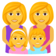Family: Woman, Woman, Girl, Boy on JoyPixels