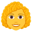 Woman: Curly Hair on JoyPixels