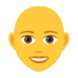 Woman: Bald on JoyPixels