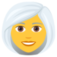 Woman: White Hair on JoyPixels