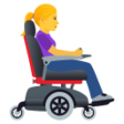 Woman In Motorized Wheelchair Facing Right on JoyPixels