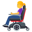 Woman In Motorized Wheelchair on JoyPixels