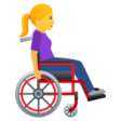Woman In Manual Wheelchair Facing Right on JoyPixels