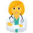 Woman Health Worker on JoyPixels