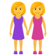 Two Women Holding Hands on JoyPixels