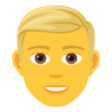 Man: Blond Hair on JoyPixels