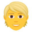 Person With Blond Hair on JoyPixels
