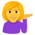 Woman Tipping Hand on JoyPixels