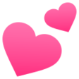 Two Hearts on JoyPixels