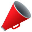 Cheering Megaphone on JoyPixels