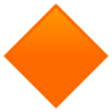 Large Orange Diamond on JoyPixels