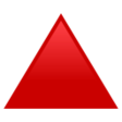 Up-pointing Red Triangle on JoyPixels