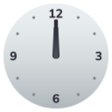 Clock Face Twelve Oclock on JoyPixels