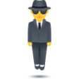Person In Suit Levitating on JoyPixels