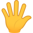 Hand With Fingers Splayed on JoyPixels
