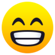 Grinning Face With Smiling Eyes on JoyPixels