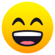 Smiling Face With Open Mouth And Smiling Eyes on JoyPixels