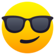 Smiling Face With Sunglasses on JoyPixels