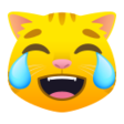 Cat Face With Tears Of Joy on JoyPixels