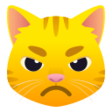 Pouting Cat Face on JoyPixels