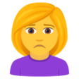 Woman Frowning on JoyPixels