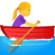 Woman Rowing Boat on JoyPixels