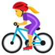 Woman Biking on JoyPixels