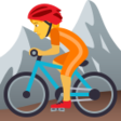 Mountain Bicyclist on JoyPixels