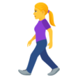 Woman Walking on JoyPixels