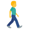 Man Walking Facing Right on JoyPixels