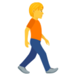 Person Walking Facing Right on JoyPixels