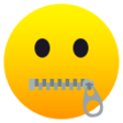 Zipper-mouth Face on JoyPixels