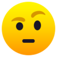 Face With One Eyebrow Raised on JoyPixels