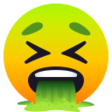Face With Open Mouth Vomiting on JoyPixels