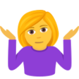 Woman Shrugging on JoyPixels