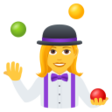 Woman Juggling on JoyPixels