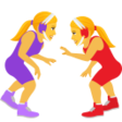 Women Wrestling on JoyPixels