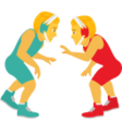 Men Wrestling on JoyPixels