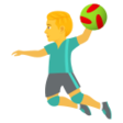 Man Playing Handball on JoyPixels