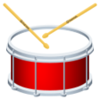 Drum With Drumsticks on JoyPixels